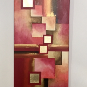 Abstrait cubique rouge
